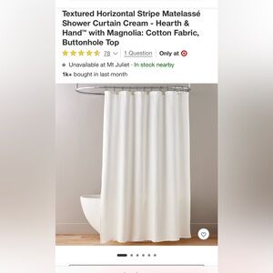 NWT Hearth & Home Matelasse shower curtain